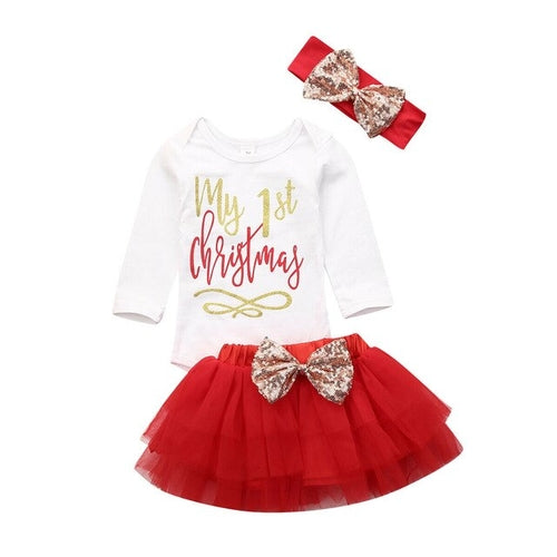 0 18M Christmas Infant Kids Baby Girls Clothes