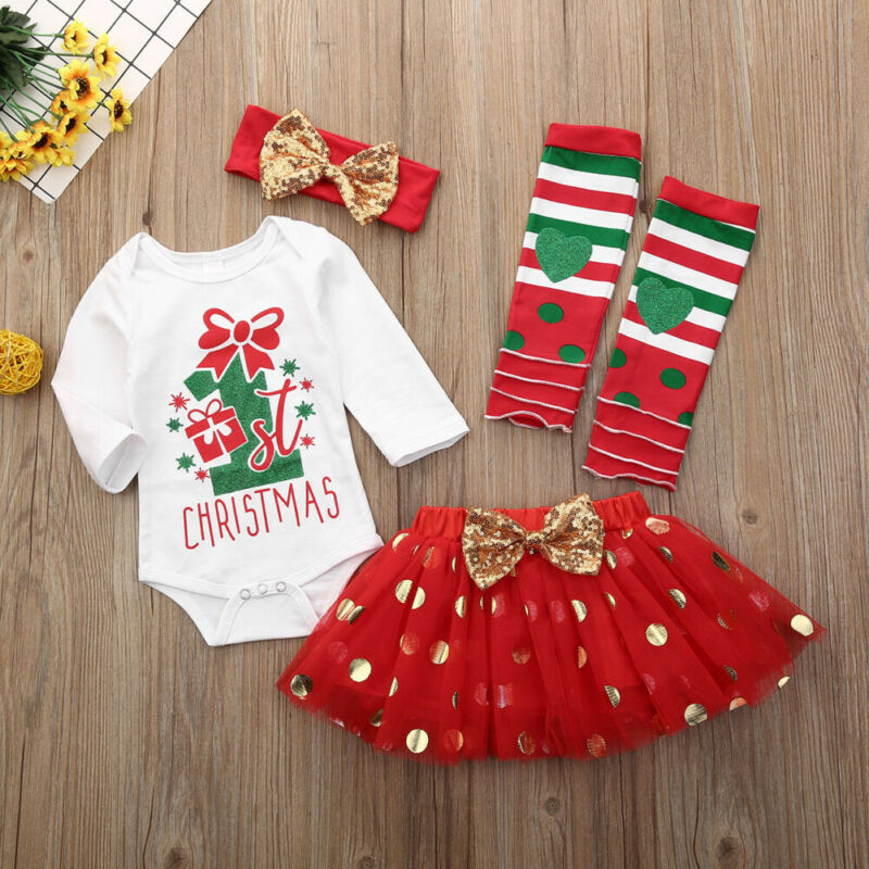 0 18M Christmas Infant Kids Baby Girls Clothes