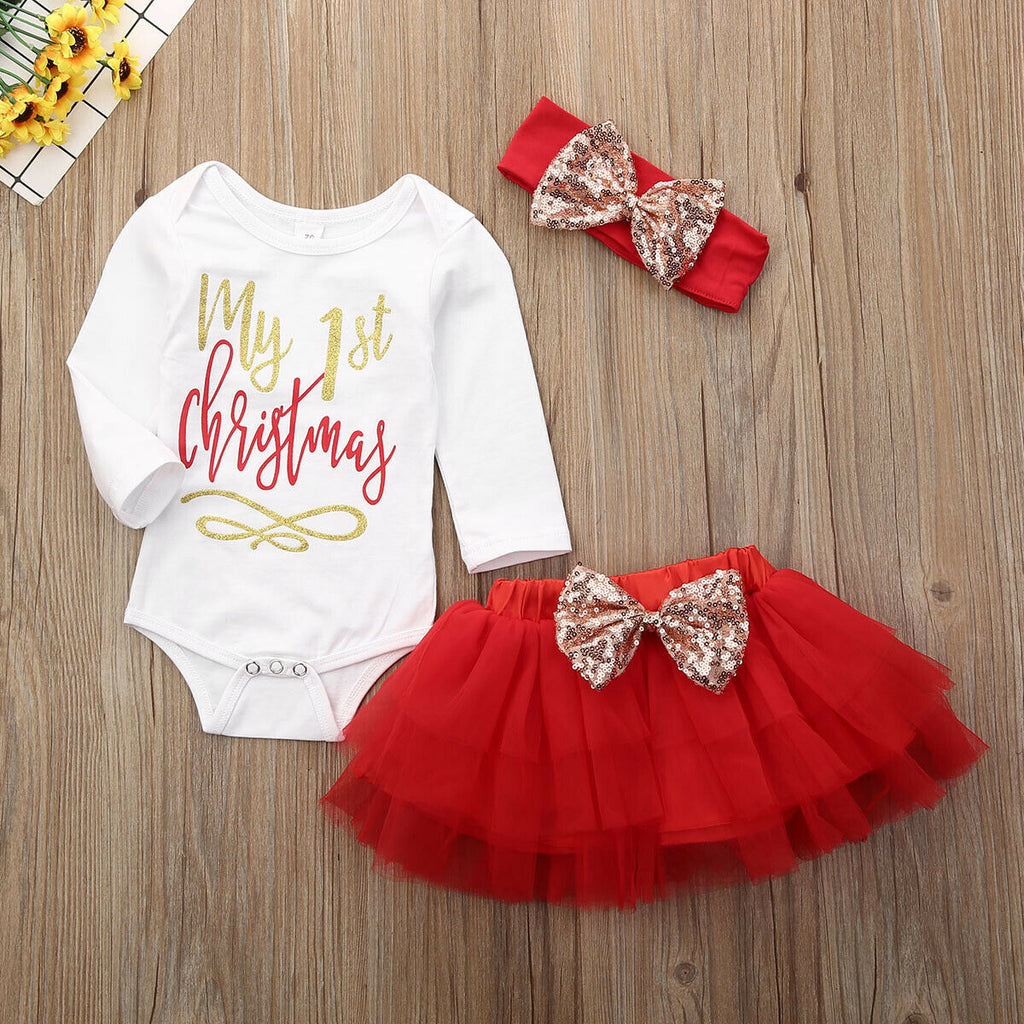 0 18M Christmas Infant Kids Baby Girls Clothes