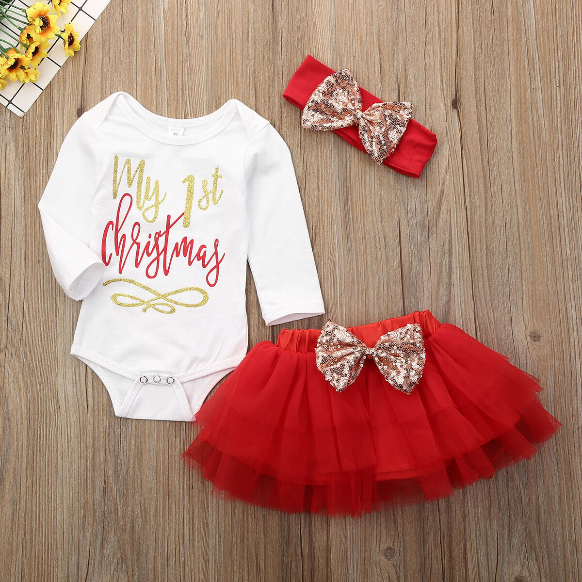 0 18M Christmas Infant Kids Baby Girls Clothes