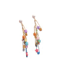 Star tassel paper clip earrings
