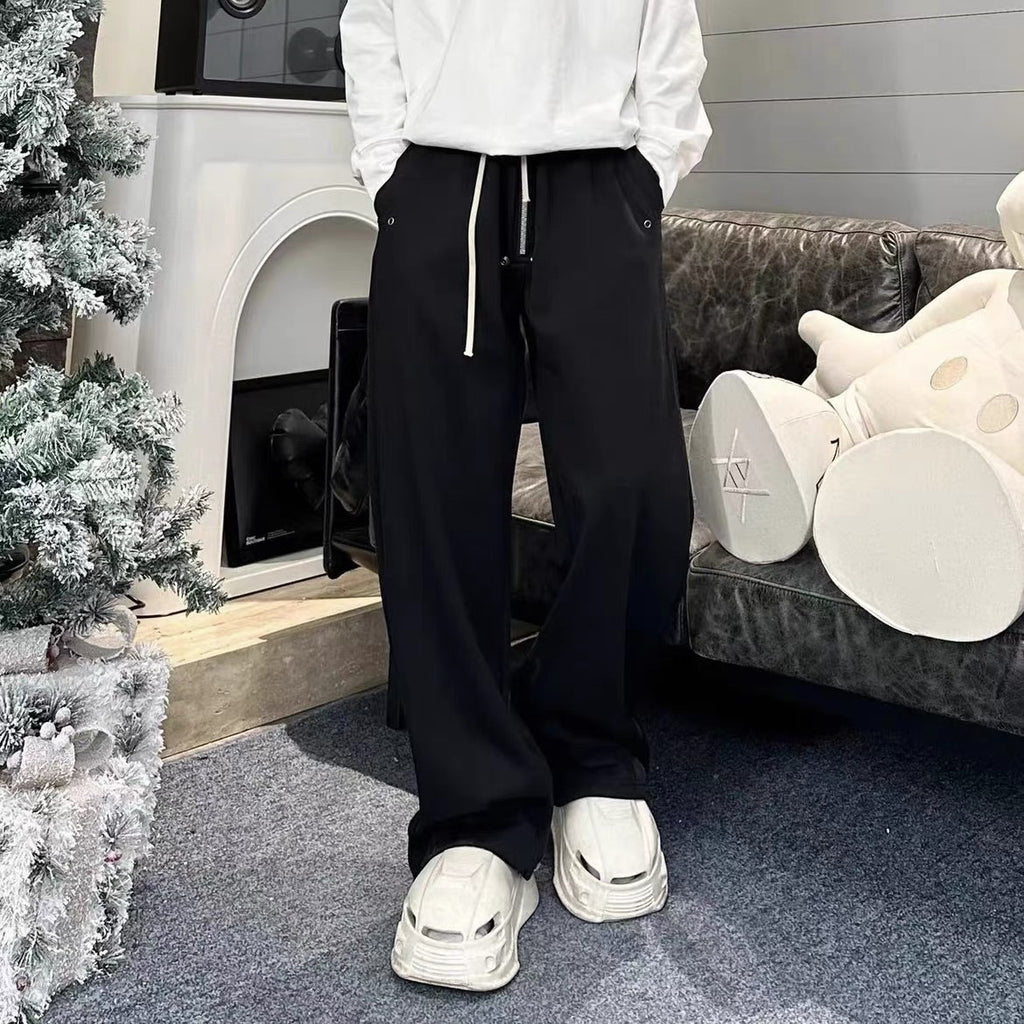 Washed Old High Street Men's Straight Mop Sweatpants