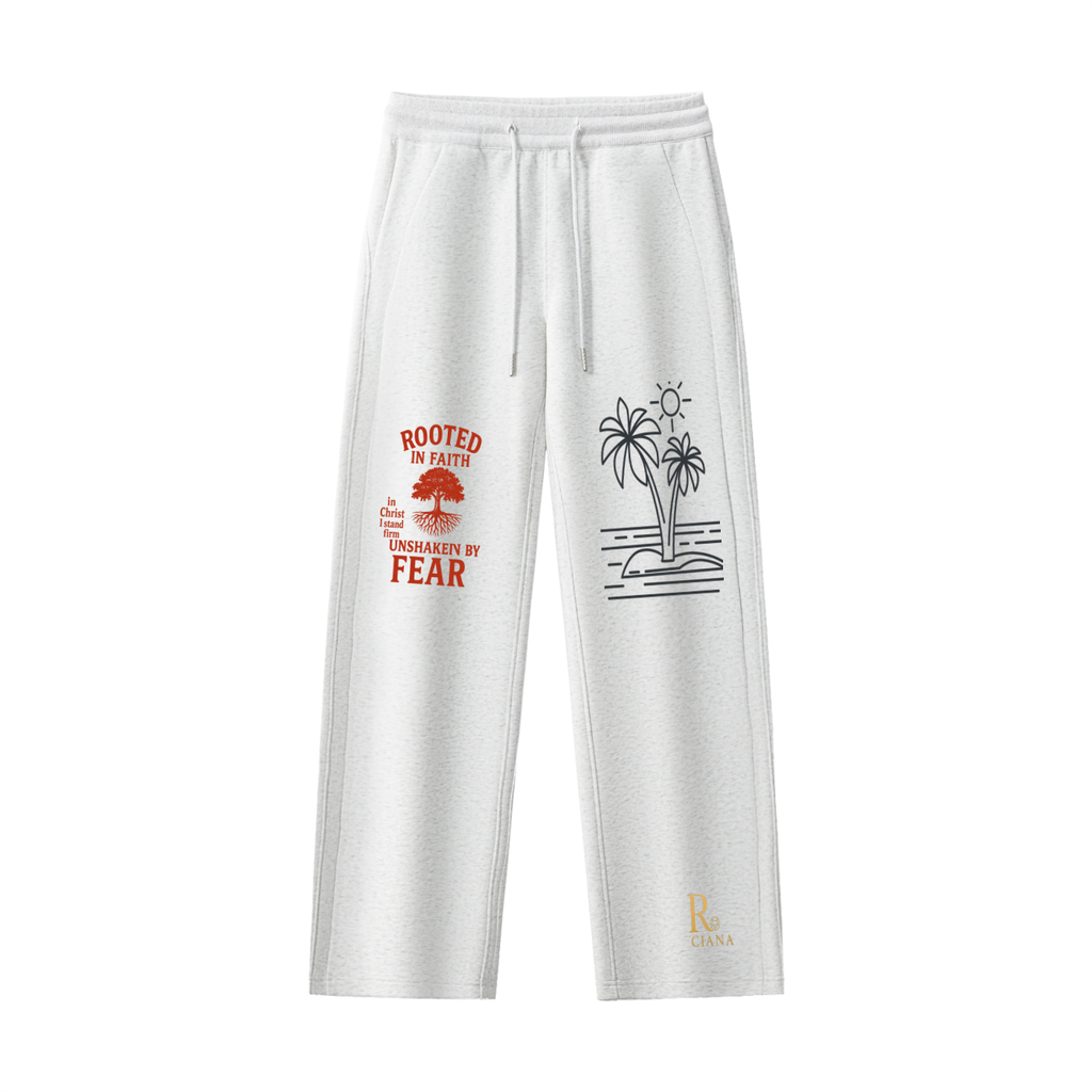 Essential Drawstring Straight-Leg Sweatpants rooted in Faith