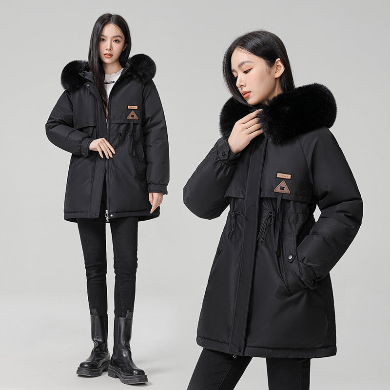 Women's New Korean Style Loose Velvet Padded Warm Coat
