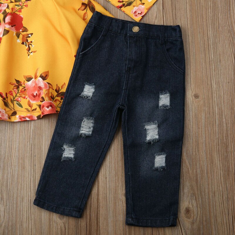 2PCS Toddler Kids Baby Girl Autumn Clothes Sets