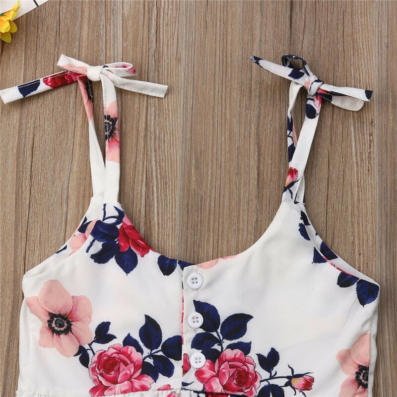 2pcs Toddler Kid Baby Girl Clothes Floral Ruffle