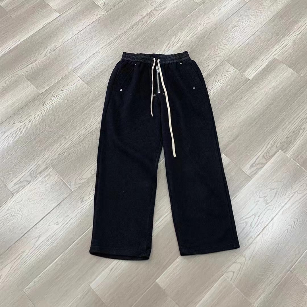 Washed Old High Street Men's Straight Mop Sweatpants
