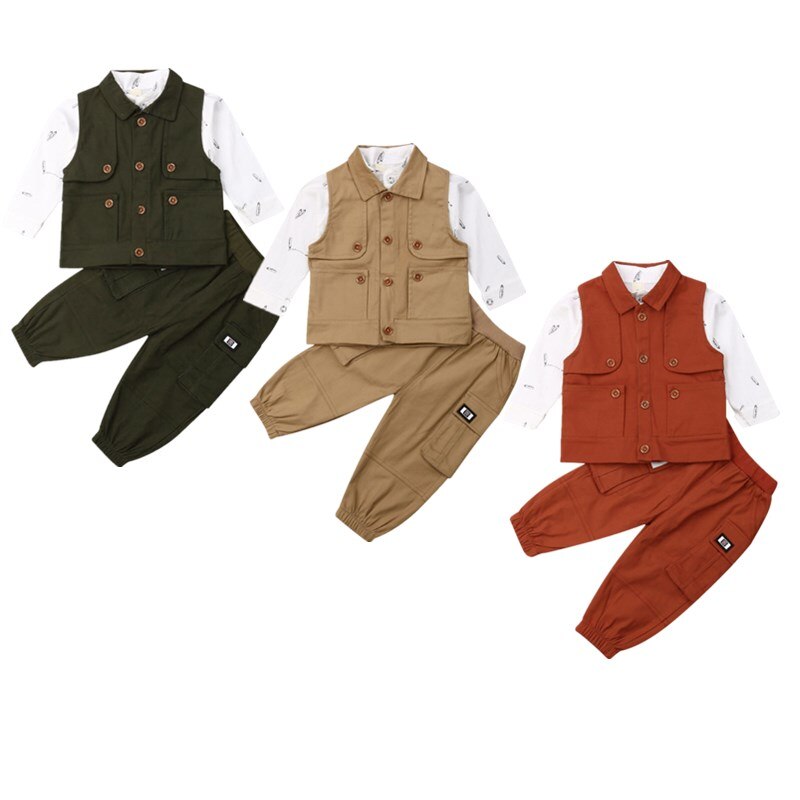 3pcs Toddler Kids Baby Boys Clothes Sets 1 6Y