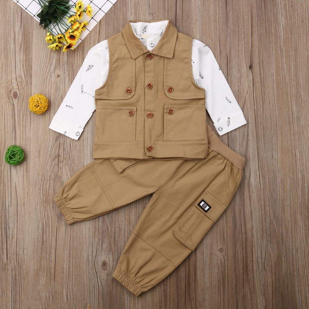 3pcs Toddler Kids Baby Boys Clothes Sets 1 6Y