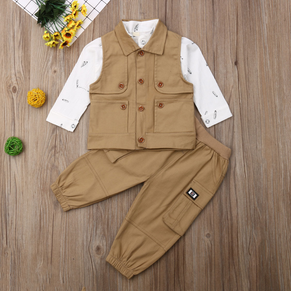 3pcs Toddler Kids Baby Boys Clothes Sets 1 6Y