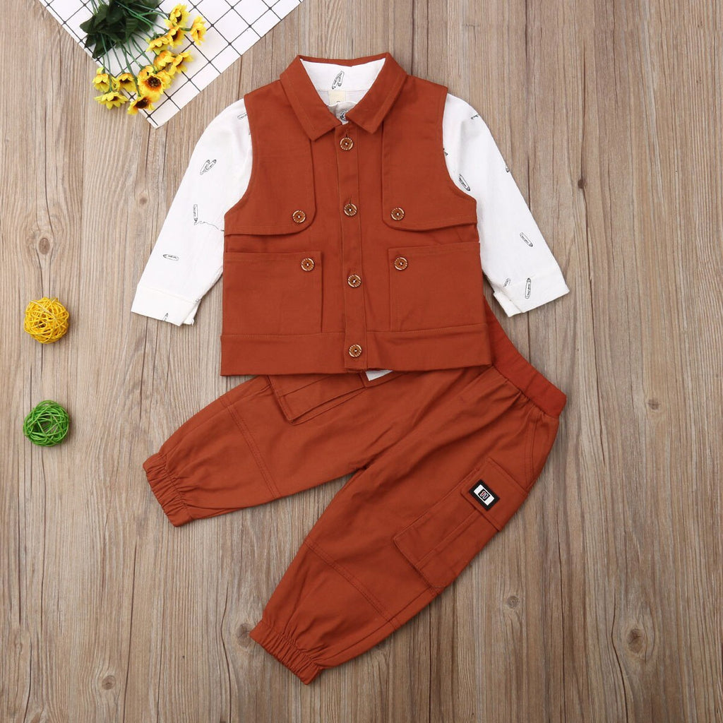 3pcs Toddler Kids Baby Boys Clothes Sets 1 6Y