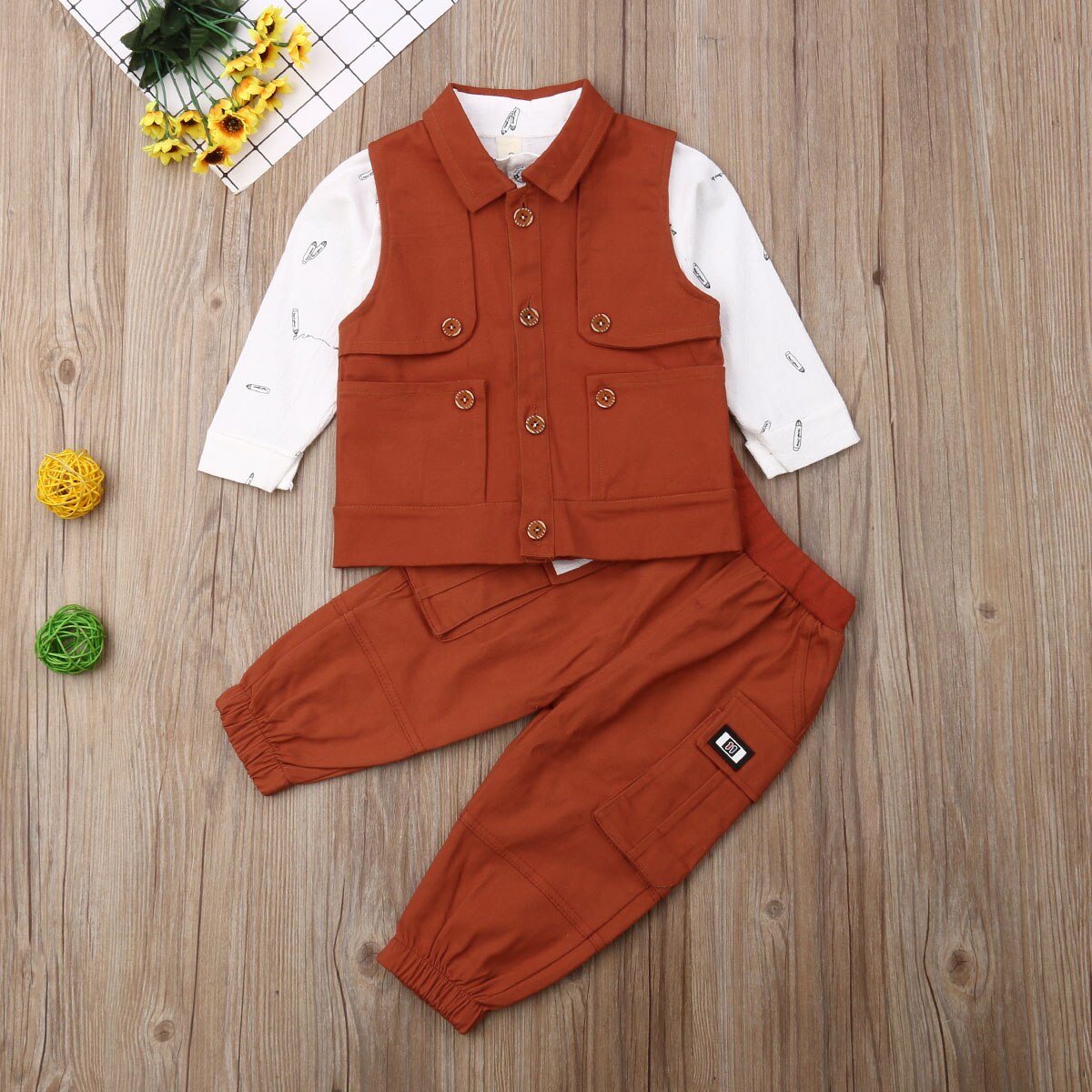 3pcs Toddler Kids Baby Boys Clothes Sets 1 6Y