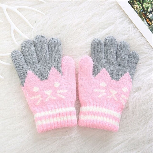 4 8T  Child Kids Winter Warm Thick Gloves Baby