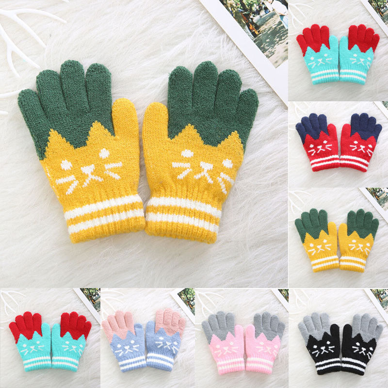 4 8T  Child Kids Winter Warm Thick Gloves Baby
