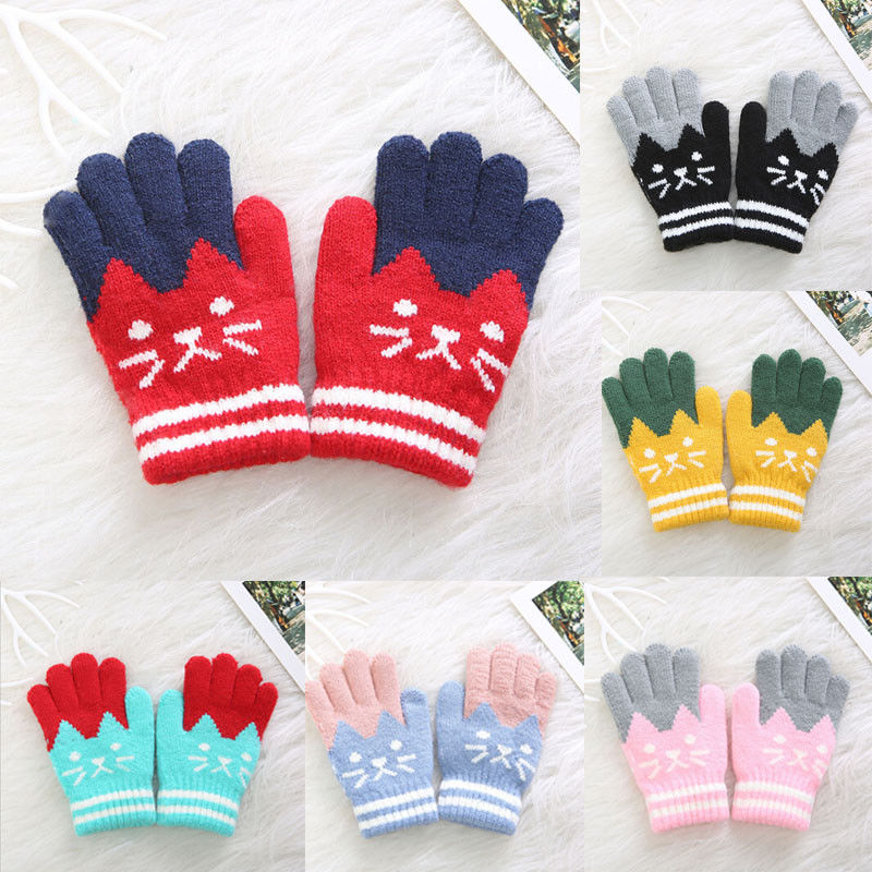 4 8T  Child Kids Winter Warm Thick Gloves Baby