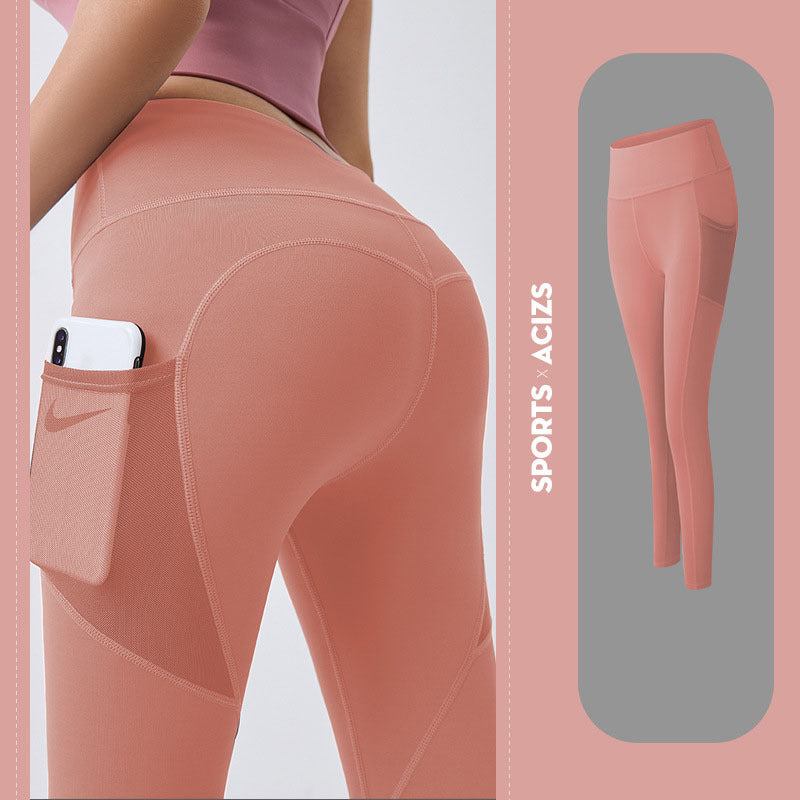 Yoga Pants Women With Pocket Leggings Sport  Gym Leggings Women Tummy Control Jogging Tights Female Fitness Pants