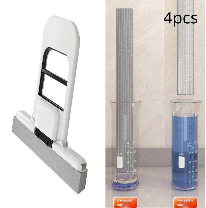 Handheld Mini Foldable Desktop Mop Small Cotton Mops Sponge Cleaning Tool For Bathroom Kitchen Desktop Glass Living Room Car