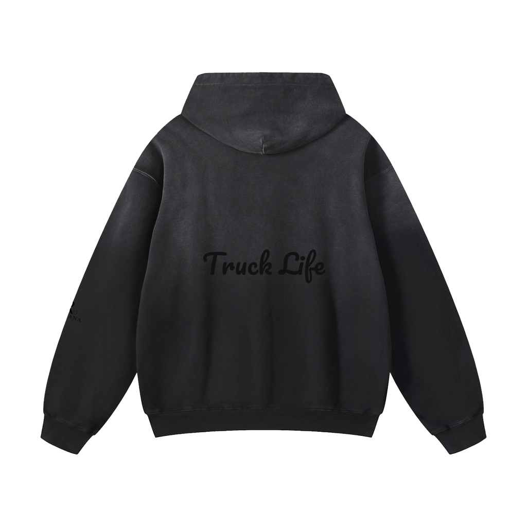 Heavyweight Sunfade Oversized Hoodie truck life