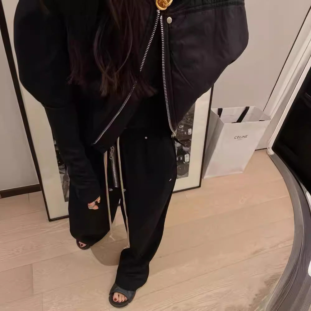 Washed Old High Street Men's Straight Mop Sweatpants