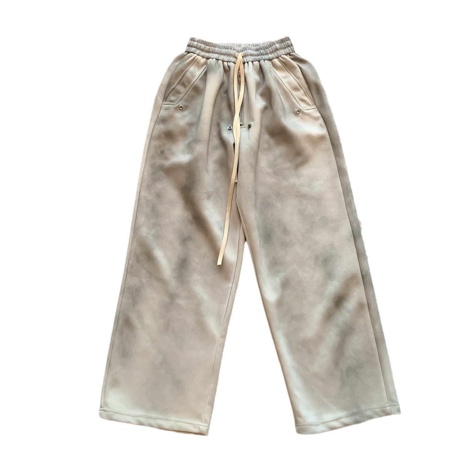 Washed Old High Street Men's Straight Mop Sweatpants