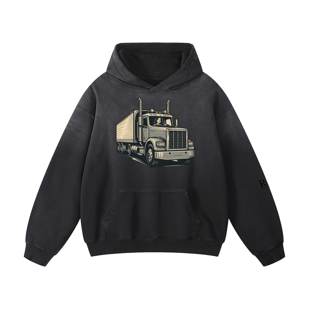 Heavyweight Sunfade Oversized Hoodie truck life