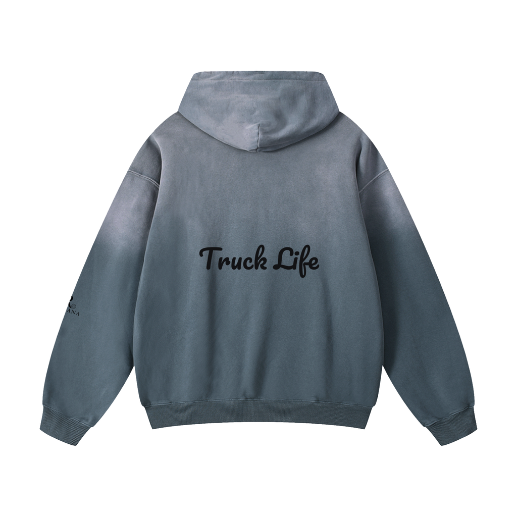Heavyweight Sunfade Oversized Hoodie truck life