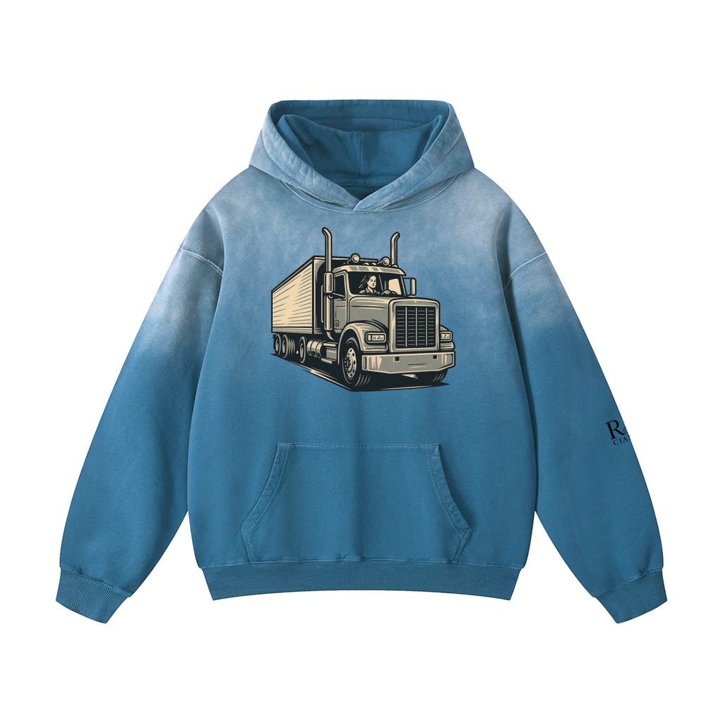 Heavyweight Sunfade Oversized Hoodie truck life