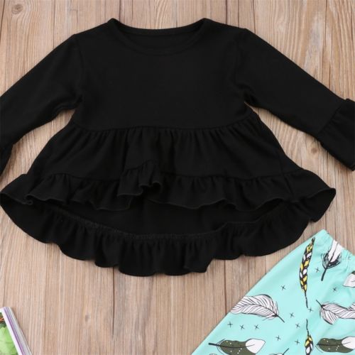 Fashion Kids Baby Girls Clothes Tops Blouse +