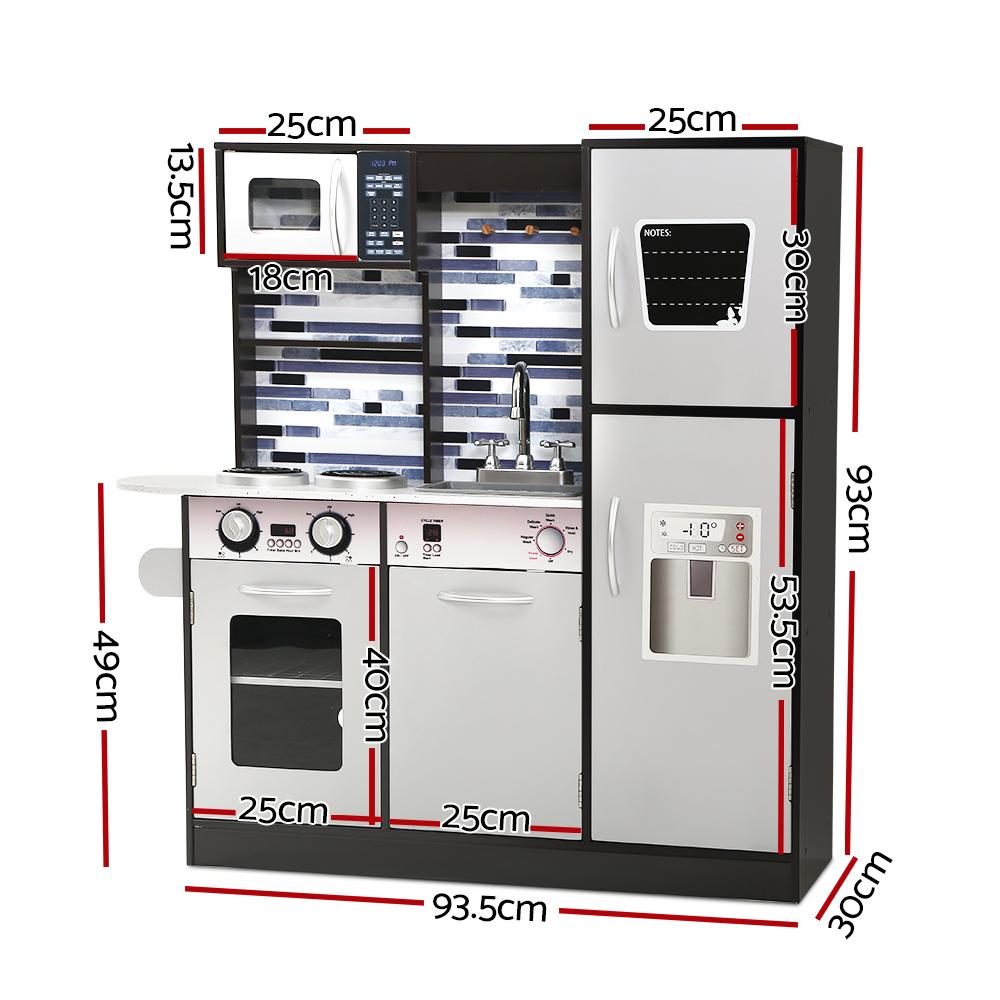 Keezi Kids Kitchen Play Set Wooden Pretend Toys Cooking Children Oven