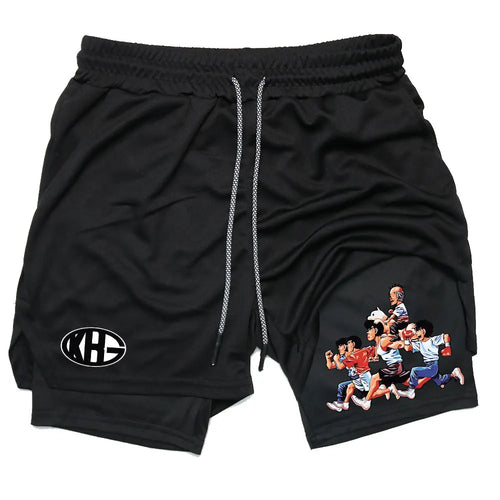 Anime IPPO Compreesion Shorts for Men Gym Workout Running Athletic 2