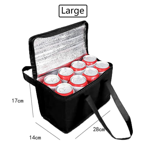 Portable Lunch Cooler Bag Folding Insulation Picnic Ice Pack Food