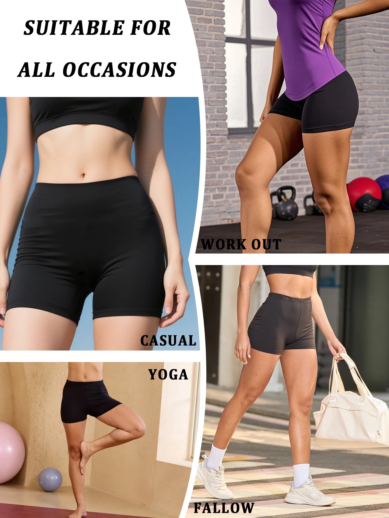 Biker Shorts For Women Super Soft No See Through Workout Yoga Running