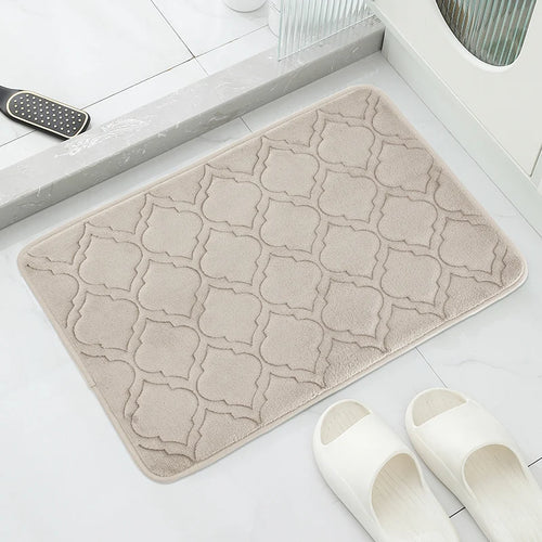 Striped Bath Mat,absorbent Quick-drying Kitchen Carpet,anti-skid