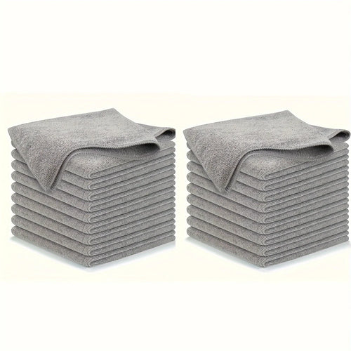 5/10/20pcs Kitchen Towel, Ultra-fine Fiber Light Gray Cleaning Cloth
