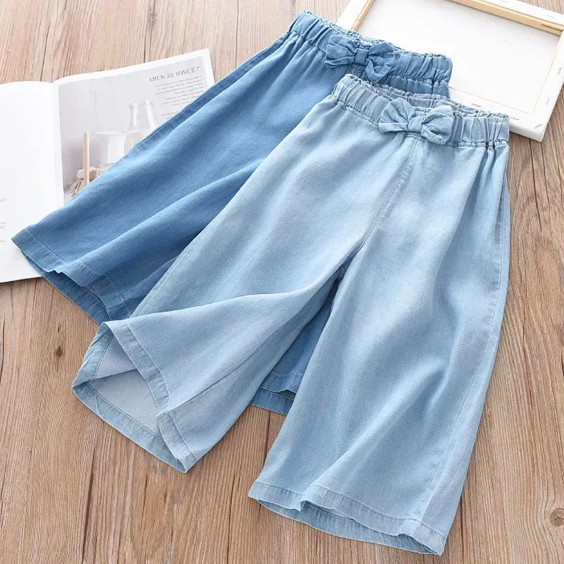Children Wide Leg Pants Casual Thin Chiffon