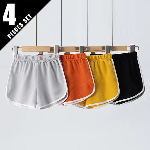4/1 Pcs Children's Solid Color Basic Shorts