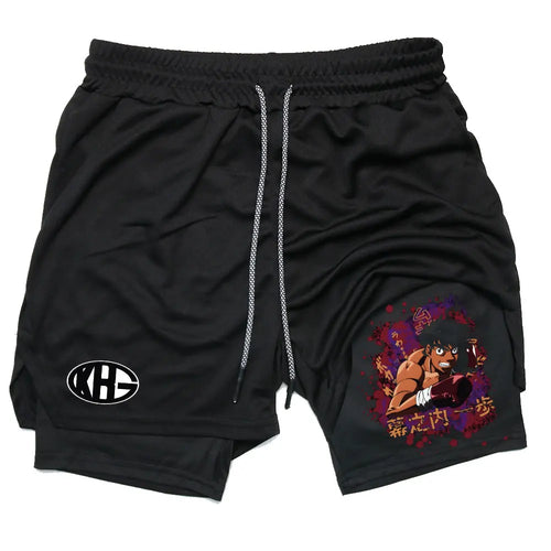 Anime IPPO Compreesion Shorts for Men Gym Workout Running Athletic 2
