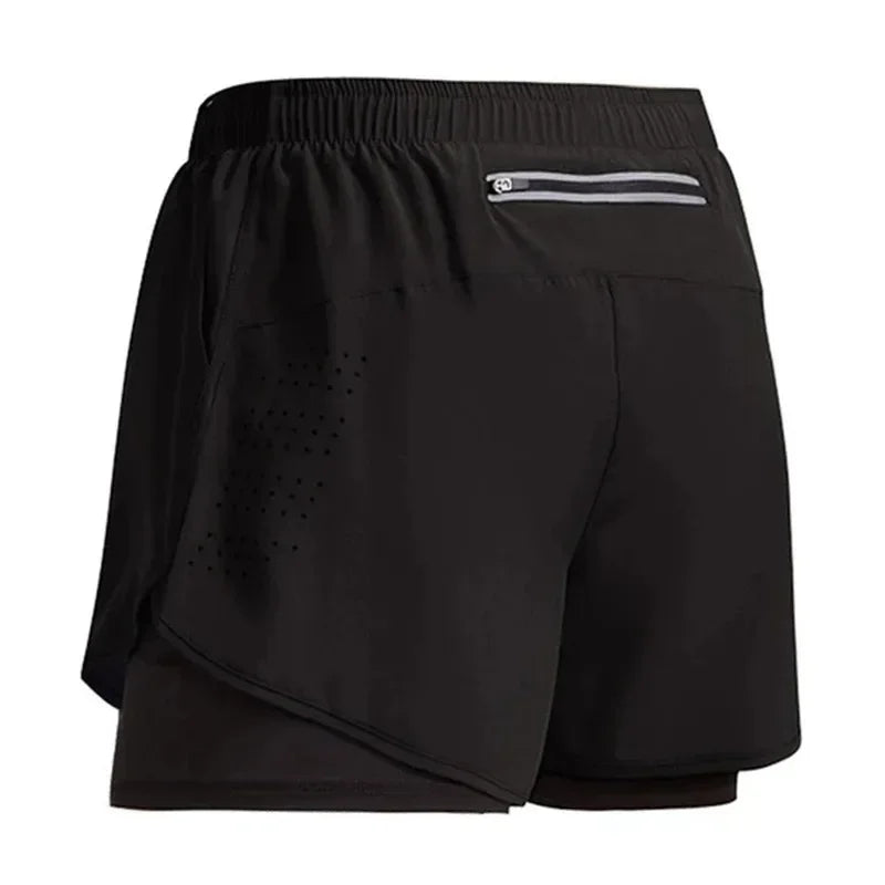 Men's Fitness Training Shorts Summer 2 In 1 Quick Dry Gym