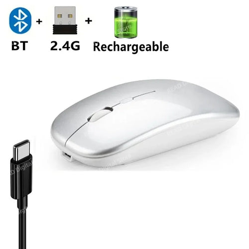 Wireless Mouse Bluetooth-Compatible Gaming Mouse (Dual Mode:BT+2.4Ghz)