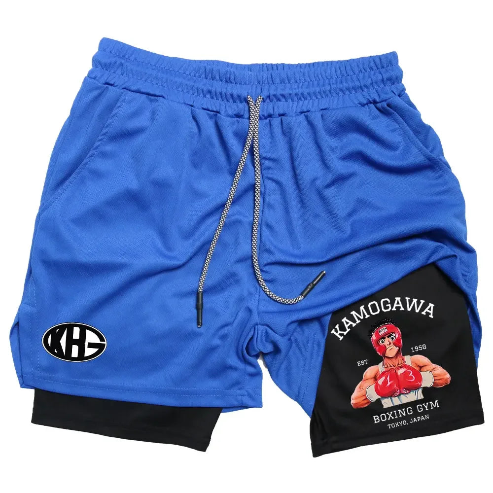 Anime IPPO Compreesion Shorts for Men Gym Workout Running Athletic 2