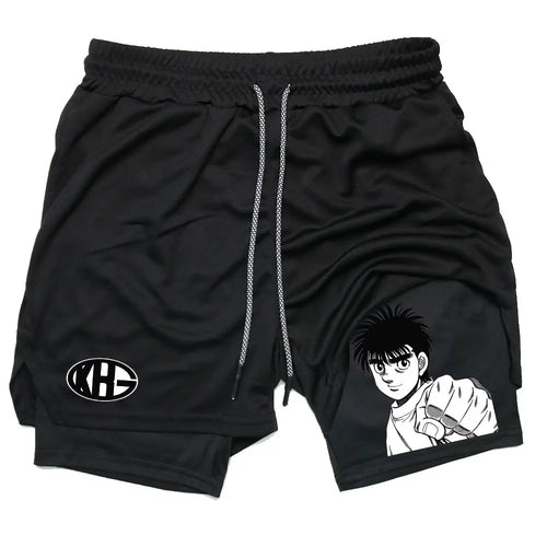 Anime IPPO Compreesion Shorts for Men Gym Workout Running Athletic 2