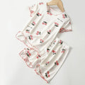 Girls  Pajama Set Cherry Blossom Print 4-Way Stretch Shorts &