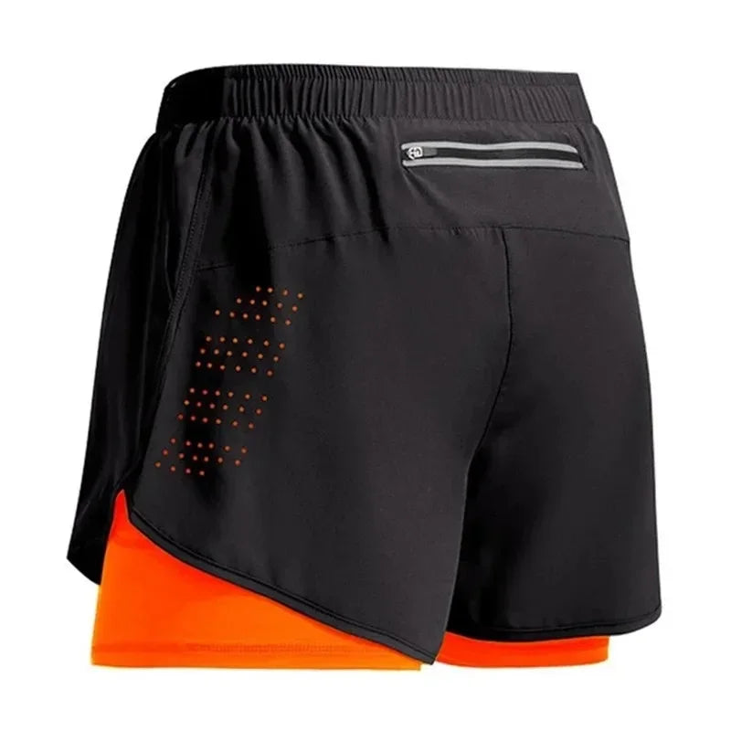 Men's Fitness Training Shorts Summer 2 In 1 Quick Dry Gym