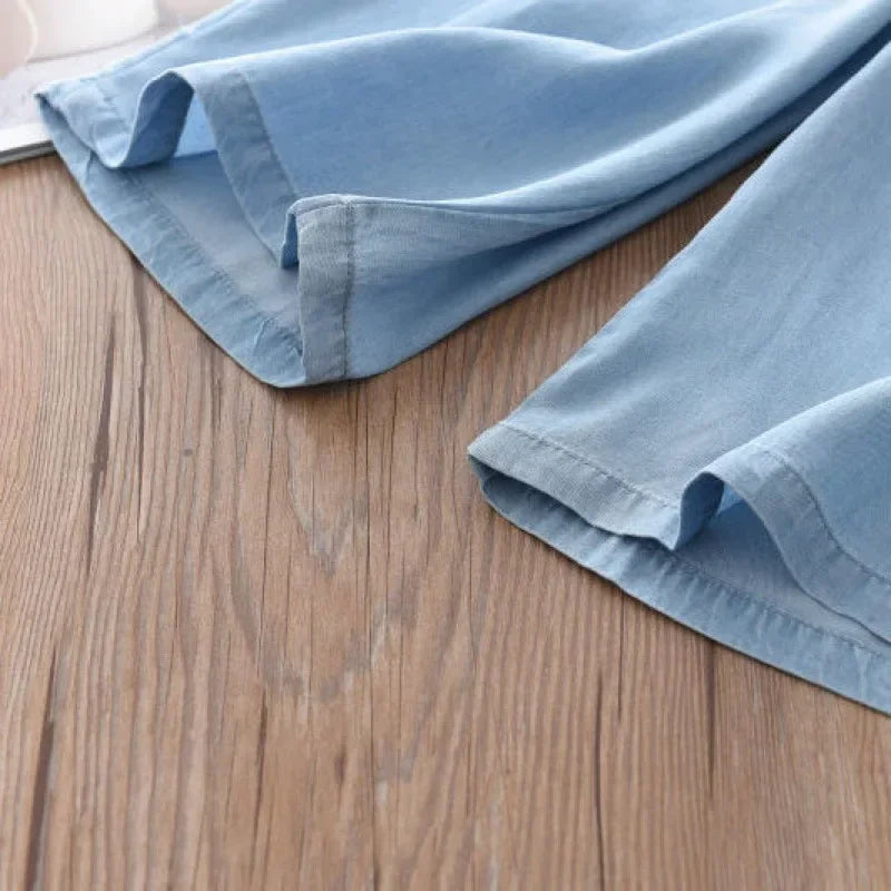 Children Wide Leg Pants Casual Thin Chiffon