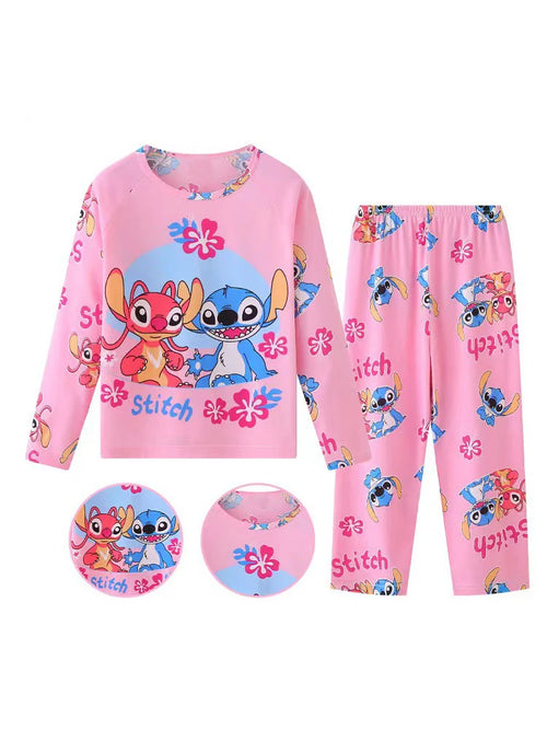 Children's Clothing Sets Stitch Angel Boy Sleepwear Long