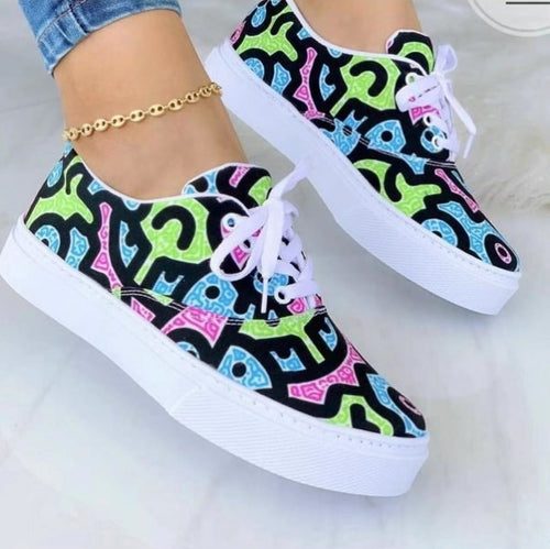 Fashion Graffiti Women Shoes