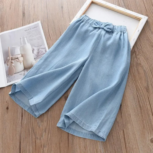 Children Wide Leg Pants Casual Thin Chiffon