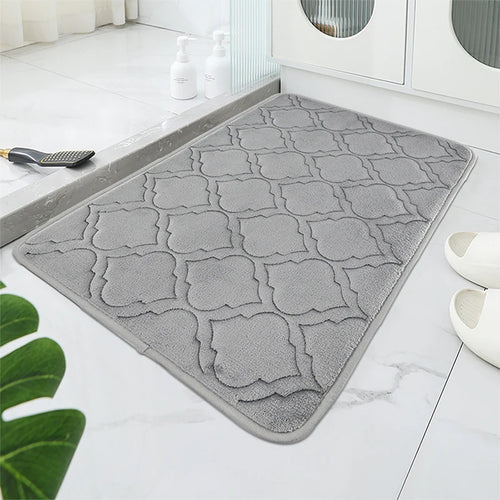 Striped Bath Mat,absorbent Quick-drying Kitchen Carpet,anti-skid