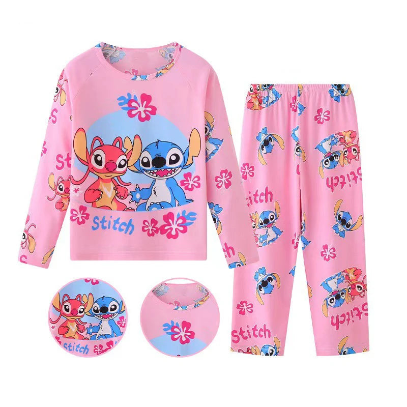 Children's Clothing Sets Stitch Angel Boy Sleepwear Long