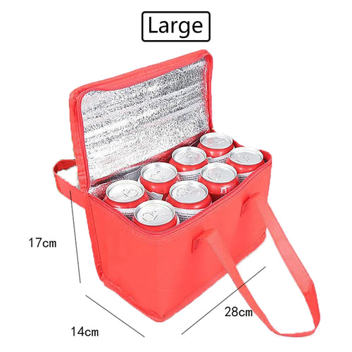 Portable Lunch Cooler Bag Folding Insulation Picnic Ice Pack Food